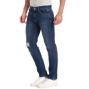 Joes Jeans Size 28x33 Mens Asher Straight Fit Dark Wash Distressed Slim